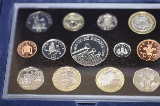 Royal Mint UK proof coin sets to include - 2000 and 2006 Executive Proof coin collections, 1996, 1997, 1998, 1999, 2001 Deluxe years se